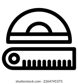 protractor and ruler icon or logo isolated sign symbol vector illustration - high quality black style vector icons
