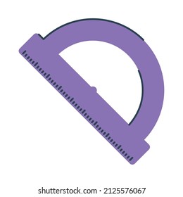 protractor ruler icon on white background