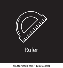 Protractor ruler icon icon. Simple element illustration. Protractor ruler icon symbol design from Construction collection set. Can be used in web and mobile