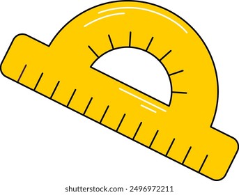 Protractor School Stationery Vector Illustration