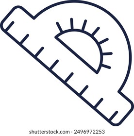 Protractor School Stationery Vector Illustration