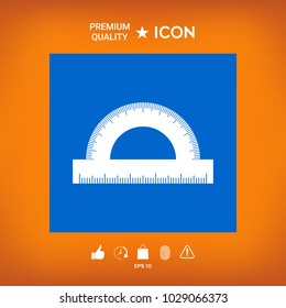 Protractor symbol icon