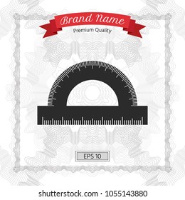 Protractor symbol icon