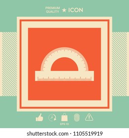 Protractor symbol icon