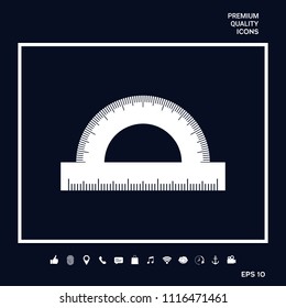 Protractor symbol icon