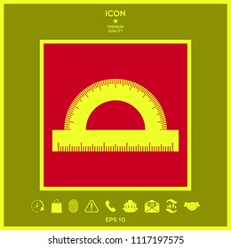 Protractor symbol icon