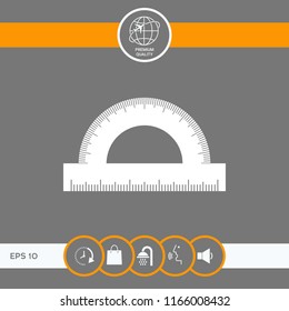 Protractor symbol icon