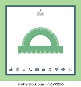 Protractor  symbol icon