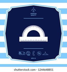 Protractor symbol icon. Graphic elements for your design