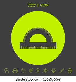 Protractor symbol icon. Graphic elements for your design