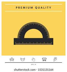 Protractor symbol icon. Graphic elements for your design