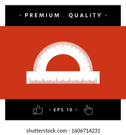 Protractor symbol icon. Graphic elements for your design