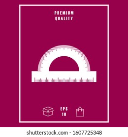 Protractor symbol icon. Graphic elements for your design