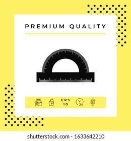 Protractor symbol icon. Graphic elements for your design