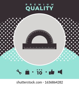 Protractor symbol icon. Graphic elements for your design