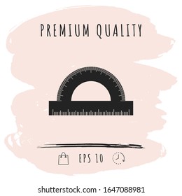 Protractor symbol icon. Graphic elements for your design