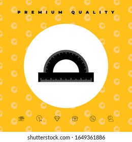 Protractor symbol icon. Graphic elements for your design