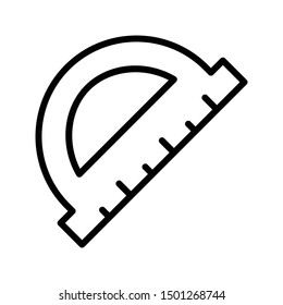 protractor thin line vector icon