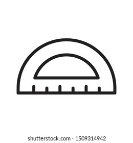 protractor thin line vector icon