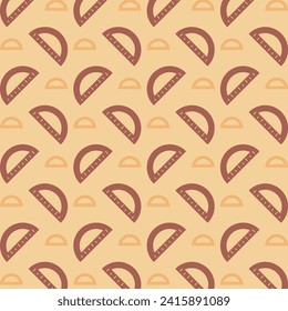 Protractor trendy design brown repeating pattern vector illustration background