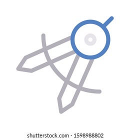 protractor vector color line icon 