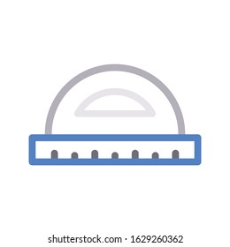 protractor vector color line icon 