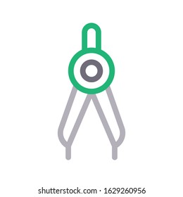 protractor vector color line icon 