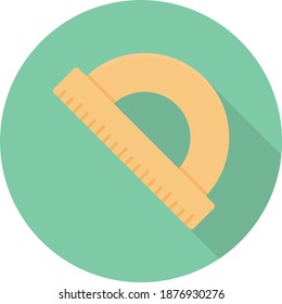 protractor vector colour flat icon