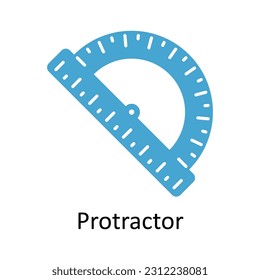 Protractor Vector  Flat Icon Design illustration. Education and learning Symbol on White background EPS 10 File