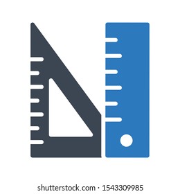 protractor vector glyph color icon 