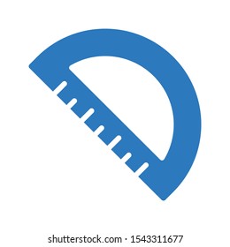 protractor  vector glyph color icon 