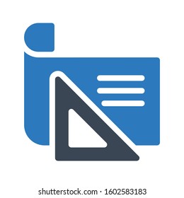 protractor vector glyph color icon 