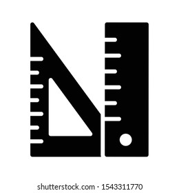 protractor vector glyph flat icon 