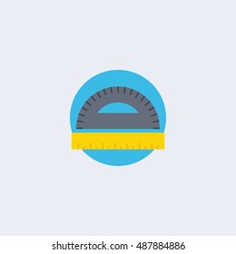 Protractor vector icon