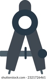 Protractor Vector Icon Flat Style