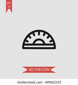 Protractor vector icon illustration symbol