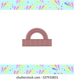 Protractor vector icon on white background. Isolated illustration. Business picture.
