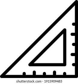 protractor vector thin line icon