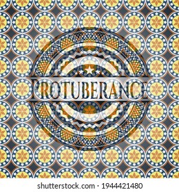 Protuberance arabische Embleme Hintergrund. Arabeske Einrichtung. 