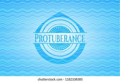  Protuberance water style badge.