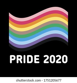 proud 2020 black background icon symbol vector logo