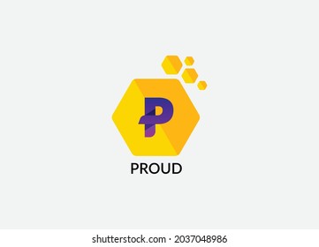 Proud Abstract P letter modern initial logo design