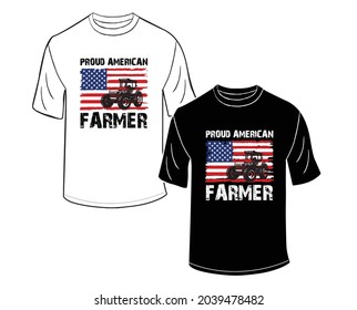 Proud American Farmer T-Shirt Design