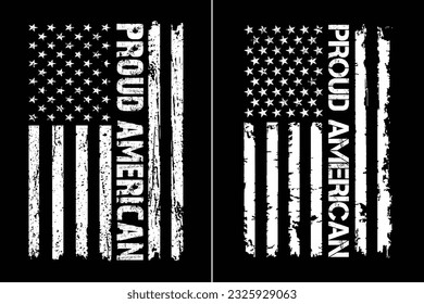 Proud American With Flag Design
