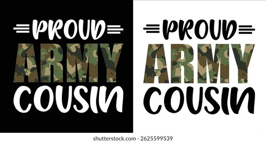 "Primo orgulhoso do exército", Camiseta Militar do Dia das Forças Armadas, 19 de maio, Dia do Memorial, Armed F
Forces Veterans Day Designs (Designs do Dia dos Veteranos das Forças)
