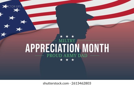 Proud Army Dad Patriotic Military Poster