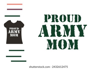 Proud army mom t shirt design