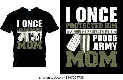 Proud Army Mom T-Shirt Design