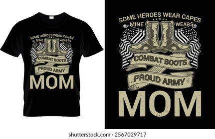 Proud Army Mom T-Shirt Design