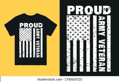 Proud army veteran-t shirt design vector